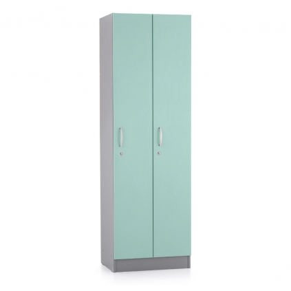 Dulap din lemn Visio LUX - 2 compartimente, 60 x 42 x 190 cm, turcoaz