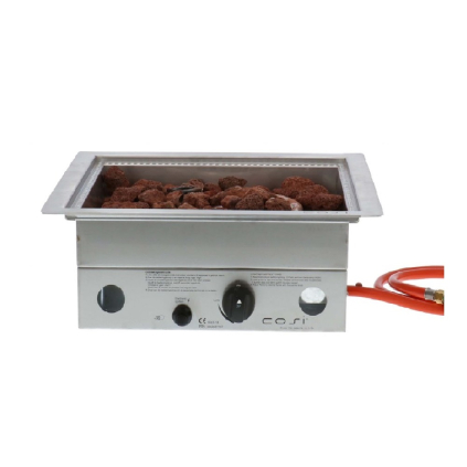 Semineu pe gaz COSI, patrat Cosiburner, inox