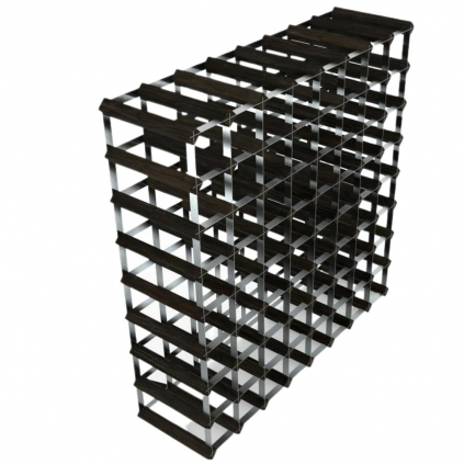 Raft de vin RTA pentru 72 de sticle, asamblat, frasin negru/gri