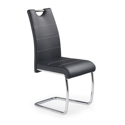 Scaun de bucaterie Amalia, negru/argintiu