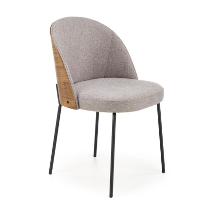Scaun de bucaterie Pontus, gri/lemn natural