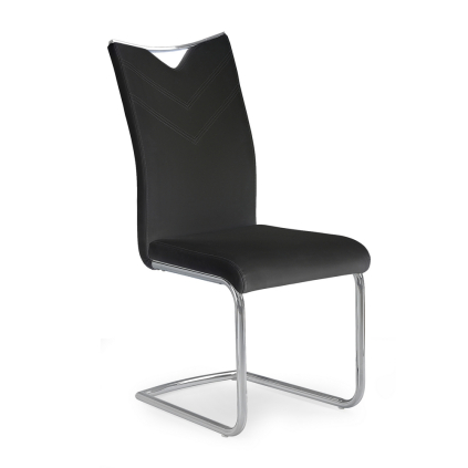 Scaun de bucaterie Miley, negru/argintiu