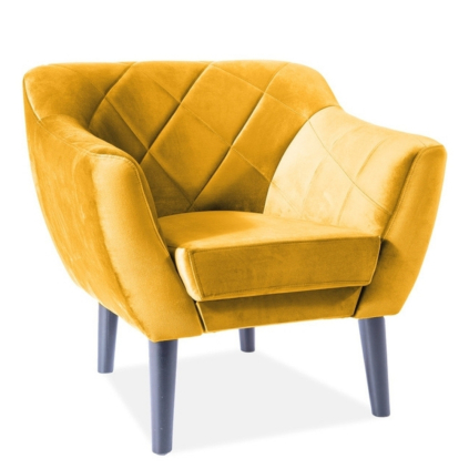 Fotoliu Karo, galben/negru