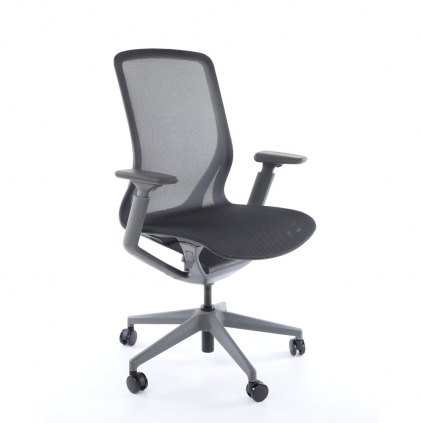 Scaun de birou Lareno, negru/gri