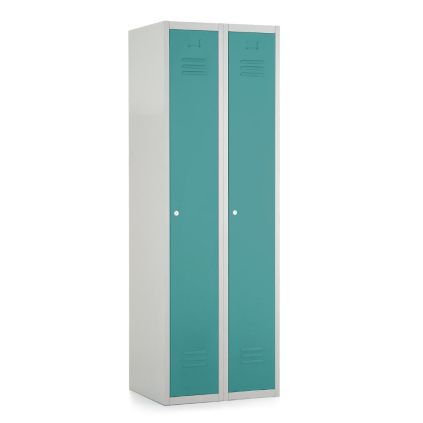 Dulap metalic, 60 x 50 x 180 cm, încuietoare cu cilindru, verde - ral 6033