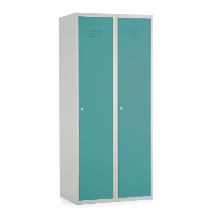 Dulap metalic, 80 x 50 x 180 cm, încuietoare cu cilindru, verde - ral 6033