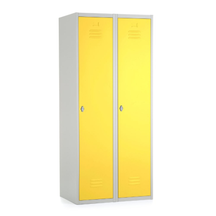 Dulap metalic, 80 x 50 x 180 cm, blocare cu rotire, galben - ral 1023