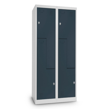 Dulap metalic Z, 80 x 50 x 180 cm, blocare cu rotire, antracit - RAL 7016