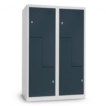 Dulap metalic Z, 120 x 50 x 180 cm, blocare cu rotire, antracit - ral 7016