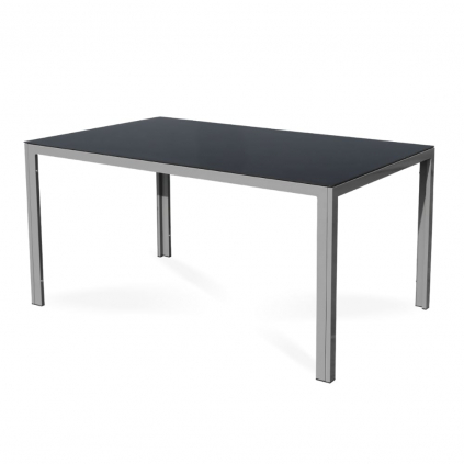 Masa de gradina Fargo 2, dreptunghiulara, neagra/gri