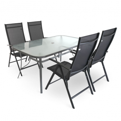 Set de gradina Varelo - 4 locuri, negru