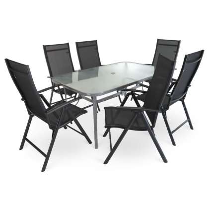 Set de gradina Varelo - 6 locuri, negru