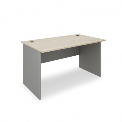 Masa SimpleOffice 140 x 80 cm, stejar deschis / gri