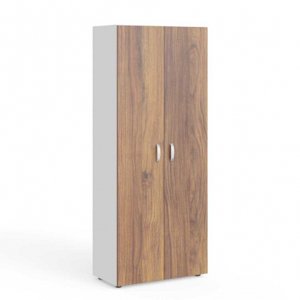 Dulap de haine înalt Manager 79,9 x 42,2 x 196,5 cm, nuca warmia / alb