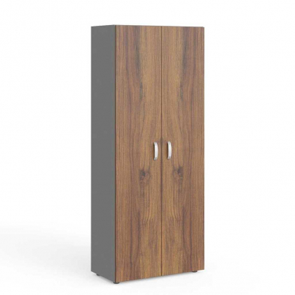 Dulap de haine înalt Manager 79,9 x 42,2 x 196,5 cm, nuca warmia / gri