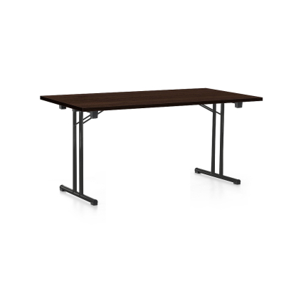 Masă plianta 160 x 80 cm, picioare negre, wenge
