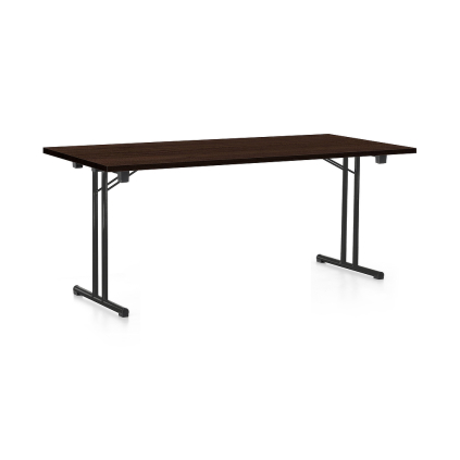 Masă plianta 180 x 80 cm, picioare negre, wenge