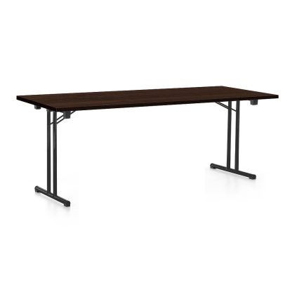 Masă plianta 200 x 80 cm, picioare negre, wenge