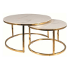 Măsuță de cafea Portafino II A, marmură / auriu