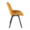 Scaun de bucătărie Albons Velvet, galben