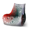 Sac de șezut Bean abstracție bicoloră
, colorat