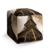 Taburet Cube Eiffel Tower 6, bej