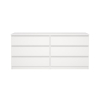 Comodă Simplicity 154 x 50 x 70 cm, alb lucios