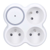Protecție la supratensiune 3 prize – la priză, alb