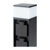 Stâlp de grădină 230V 2 prize – PG13, cu iluminare LED, negru