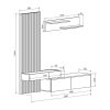 Set mobilier living Sidiro, stejar artisan / negru