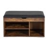 Suport pentru pantofi Arango, lemn natural / negru