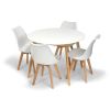 Set masă și scaune Bizerte 4+1, alb