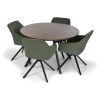 Set masă și scaune Bonolva 4+1, maro / verde