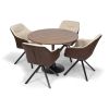 Set masă și scaune Talana 4+1, maro / crem