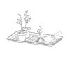 Suport universal din plastic 71,6 x 34,8 cm, negru