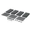 Raft din plastic 58 x 28 x 131,5 cm, negru
