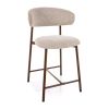 Scaun de bar Sally IV, bej / nuc