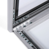 Vitrine meniu iluminat cu blocare pentru exterior 2 x A4, portret, aluminiu