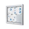 Vitrina de exterioare cu incuietoare pentru informatii 6 x A4 - spate din tabla, ignifuga, tip T, aluminiu
