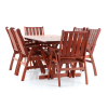 Set masa de gradina Galio - 6 locuri, maro