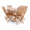 Set masa de gradina Elian - 6 locuri, maro