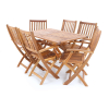 Set masa de gradina Elian - 6 locuri, maro