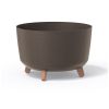 Ghiveci de flori cu picioare ECO WOOD, 38 cm, maro inchis