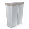 Coș de gunoi DUO gri, 50 l, maro/gri