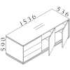 Container Creator 153,6 x 53,6 cm, 3 module, alb / antracit