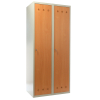 Dulap metalic cu uși din lemn, 80 x 50 x 180 cm, inchidere cilindrica, fag
