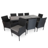 Set de gradina Solano - 8 locuri, negru