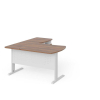 Statie de lucru de colt Manager 140 x 160 cm, dreapta, nuca warmia / alb