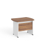 Masa de birou Manager 100 x 85 cm, nuca warmia / alb