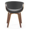 Scaun de bucătărie Piper, negru / nuc